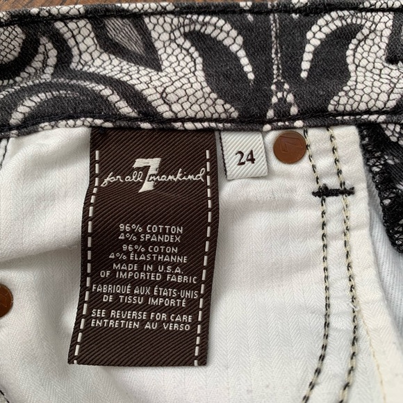 7 For All Mankind Patterned Jeans size 24 - Picture 3 of 13